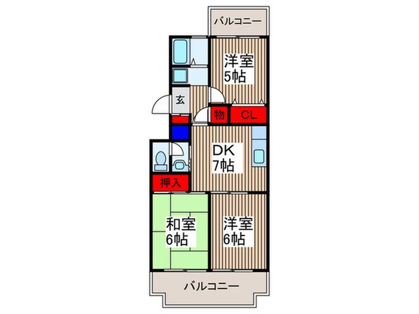 ルネッサンス１号館の物件間取画像